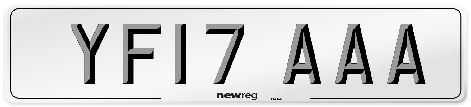 YF17 AAA Number Plate from New Reg